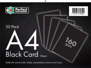 A4 Black 160gsm Card packed 50 Sheets