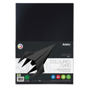 Premier Activity A4 Black Card 160gsm pack 40 sheets